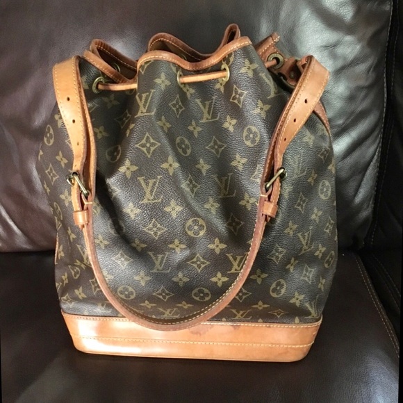 LOUIS VUITTON Monogram Noe GM Bucket Shoulder Bag with LV Dust Bag Authentic - Picture 7 of 17